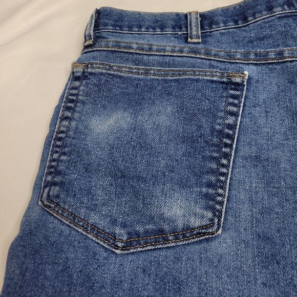 VINTAGE 90s Wrangler distressed cutoff jean shorts XXL - Picture 11 of 12